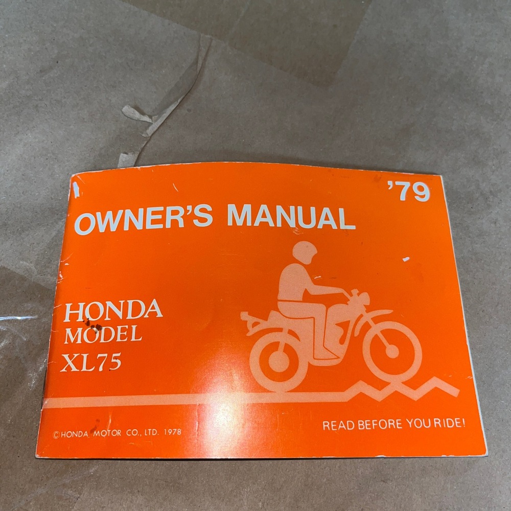 1979 Honda XL75‎ Original Owner's Repair Manual Guide Vintage Motorcycle Guide